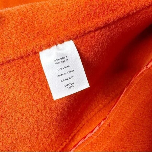 TALBOTS Burnt Orange Felted Wool Unlined Exposed Seam Jacket Size 2Petite - Picture 4 of 6